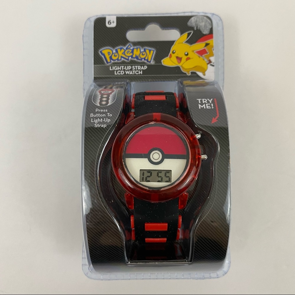Pokémon Light Up LCD Watch Poke Ball Face